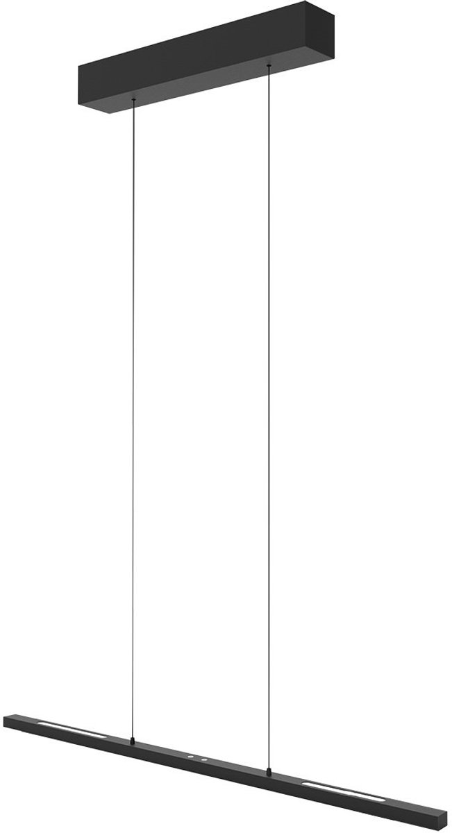 Hanglamp Bande 4906ZW - Zwarte hanglamp van Steinhauer, hoogte verstelbaar van 50 tot 125 cm, 80 cm breed, kunststof en metaal, modern design voor binnengebruik