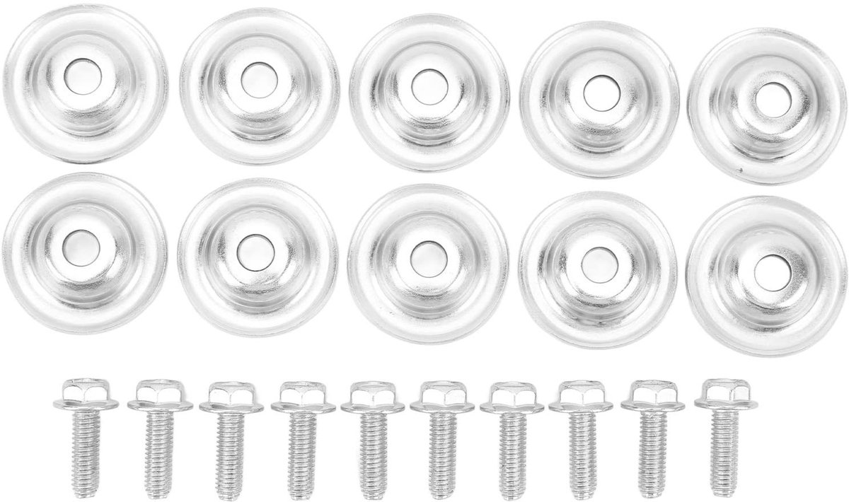 BRENZOOS- Slipplaat Vervangingskit 10 Stks - Metaal - Hoge Sterkte - Voor RS1/XP 900/XP 1000/XP Turbo - OE 7556065 - UTV Accessoire - Wasmachinebout