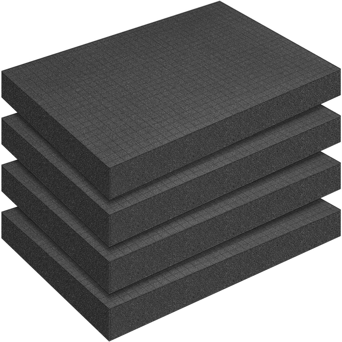 4 stuks schuimsnijrooster 400x300x50 mm - voor gereedschapskoffer, camerakoffer en tafelminiaturen