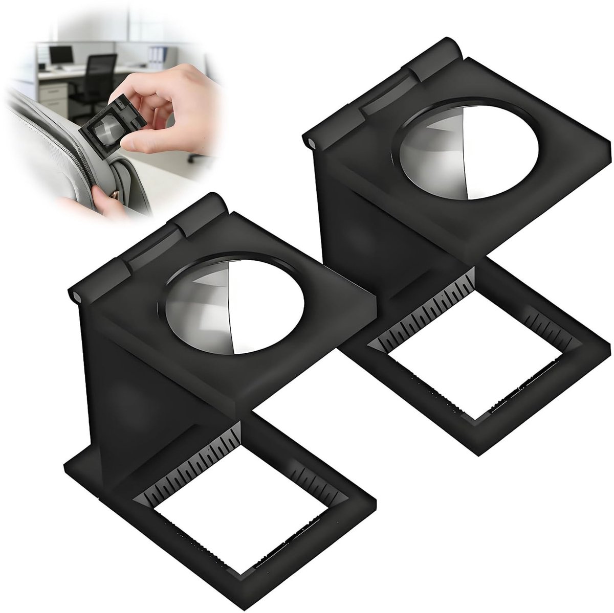 BRENZOOS - Mini Vergrootglas met 10-voudige Vergroting Set van 2