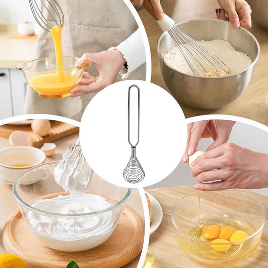 Handmixer - Roerstok Roerder - Koken Bakken - Efficiënte Mengprestatie - 22 cm - Zilver — afbeelding 4