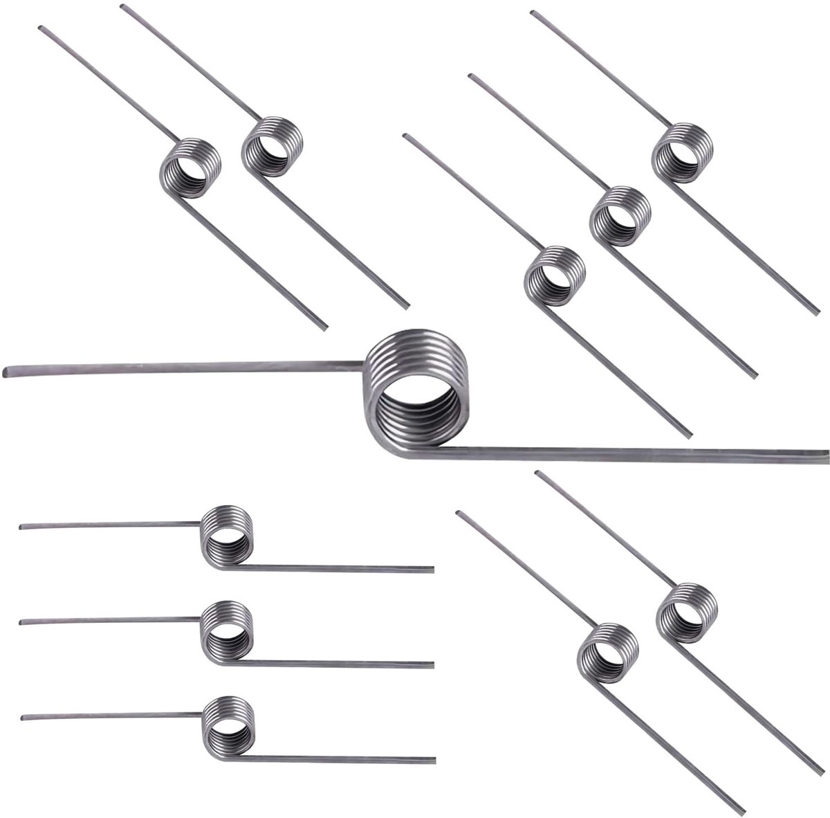 JHUBERS- Torsiespring 10pcs - Roestvrij Staal - Draaddiameter 0.7 mm - Buiten diameter 4.5 mm - 6 Rotaties - Hoge Elasticiteit - Veer