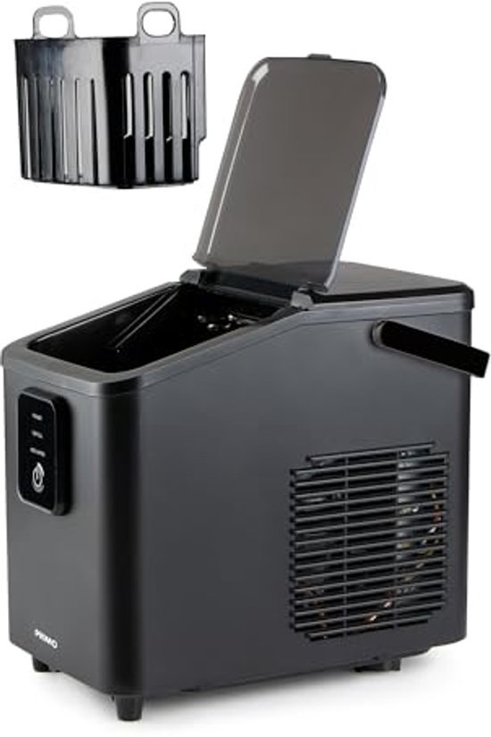 Ice cube machine - 1L capacity - 12kg/24h production - 9 min preparation time - Matt black design van Merkloos — afbeelding 3
