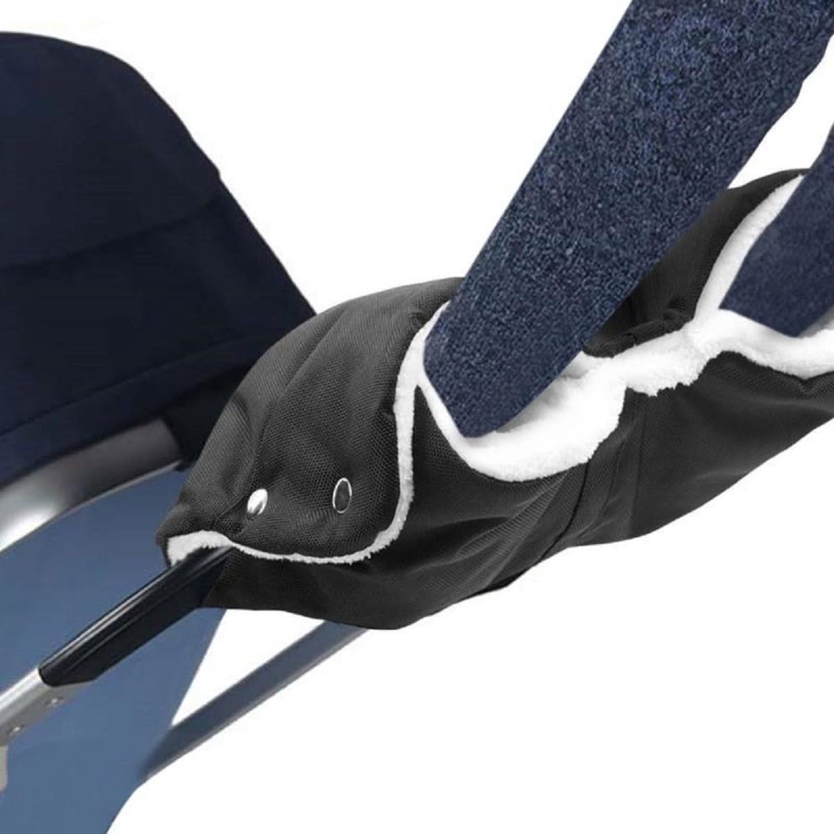 Kinderwagen handwarmers - Winter handmof - Bescherming tegen kou - Water- en winddicht - Extra dikke fleece - Zwart