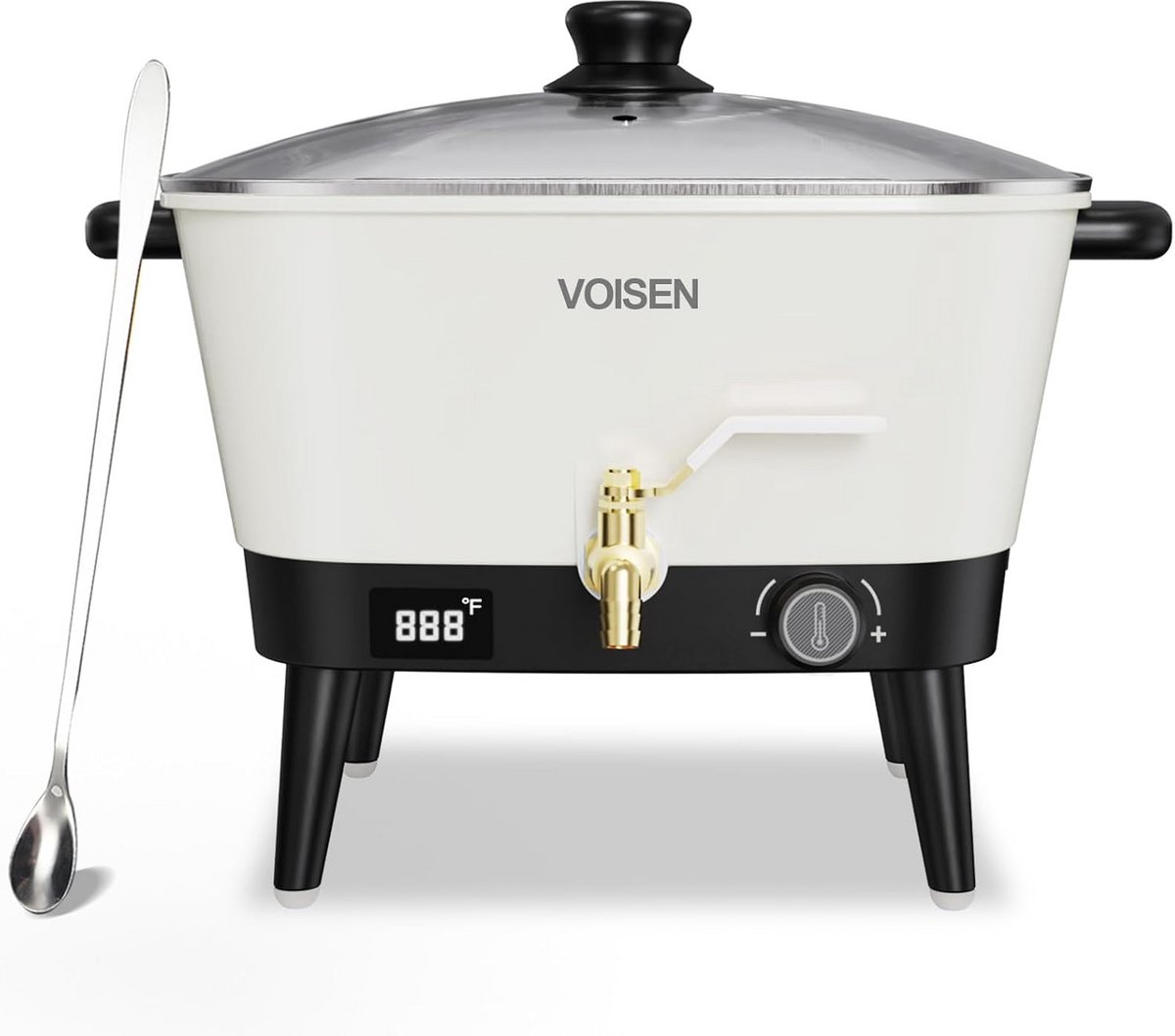 Wax Smelter - Kaarsen Smelter - Kaarsen Maken - Non-stick Coating - 7.6 Liter - Wit