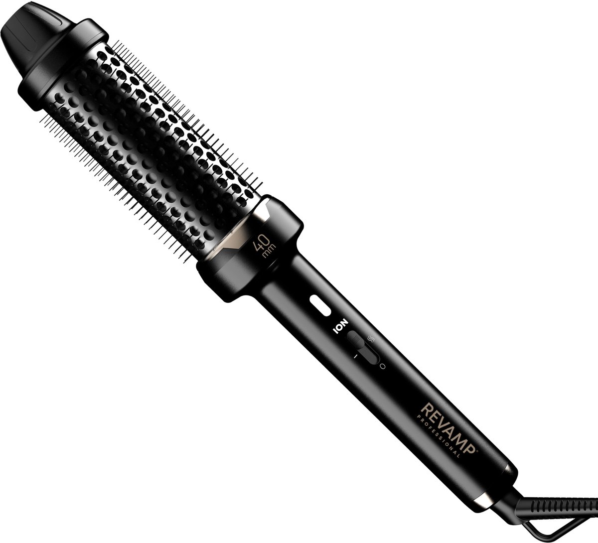 Revamp Keramische Krulborstel 40 mm - Fohnborstel met Ionentechnologie - Warmteborstel - Thermal Brush - Lichtgewicht - Blowout Brush - 3 Meter Salonkabel - Voor Krullen, Golven en Volume - Hitte Borstel - BR1400 - Zwart