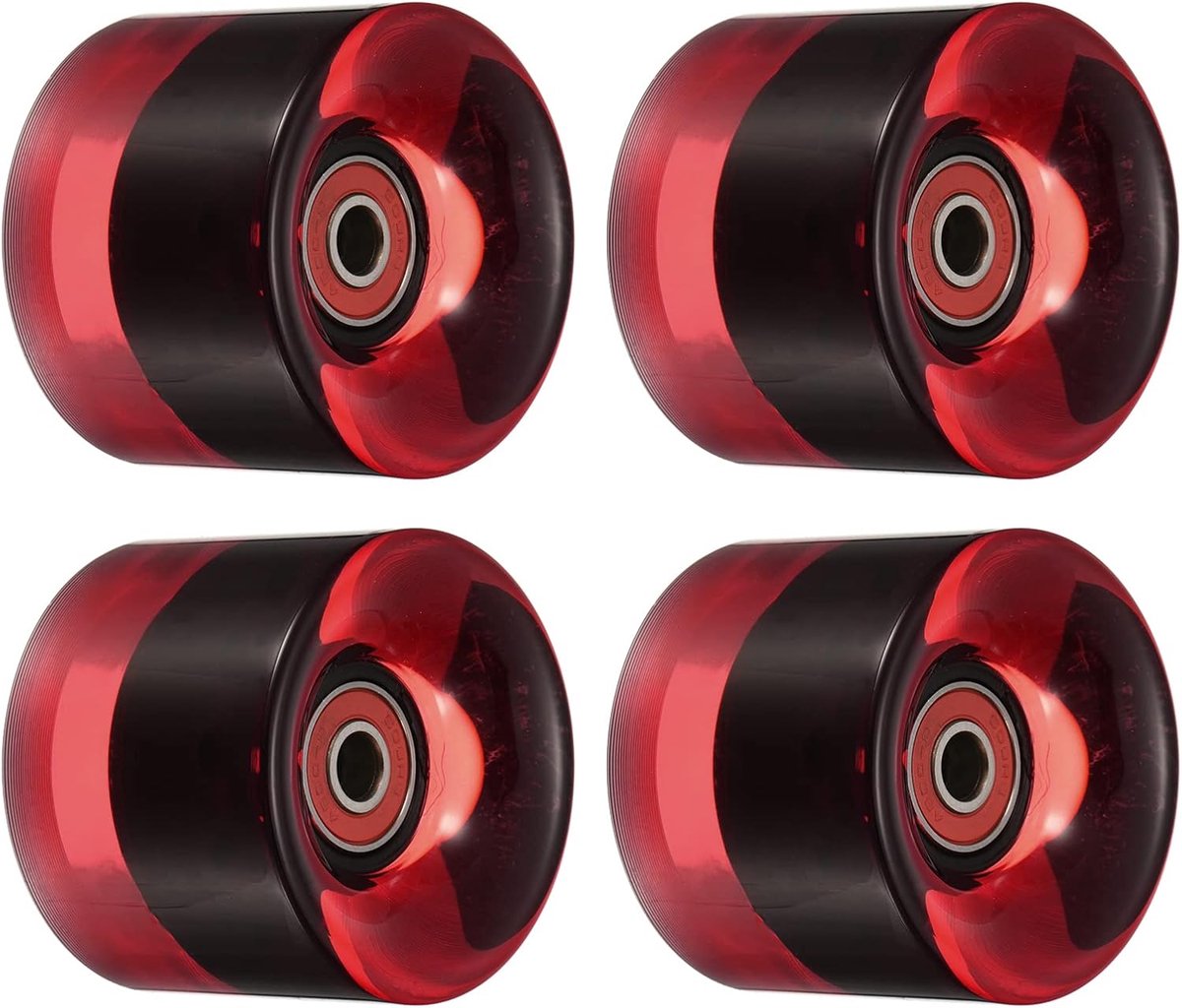 Longboard Wielen Skateboard Onderdelen Straat Rijden Met Lagers 60mm Helder
