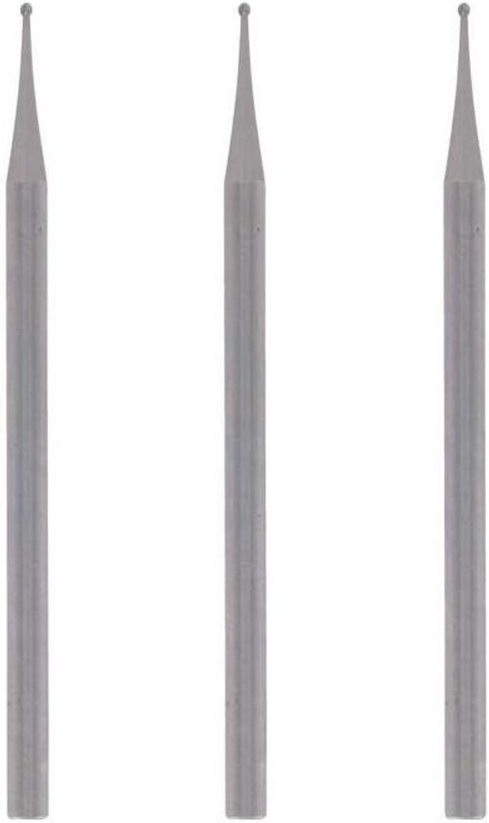 Graveerfrees Set - Graveerpunten Bolvormig - Gedetailleerd Graveren - Kleine Werkdiameter - 3 Stuks - Multi