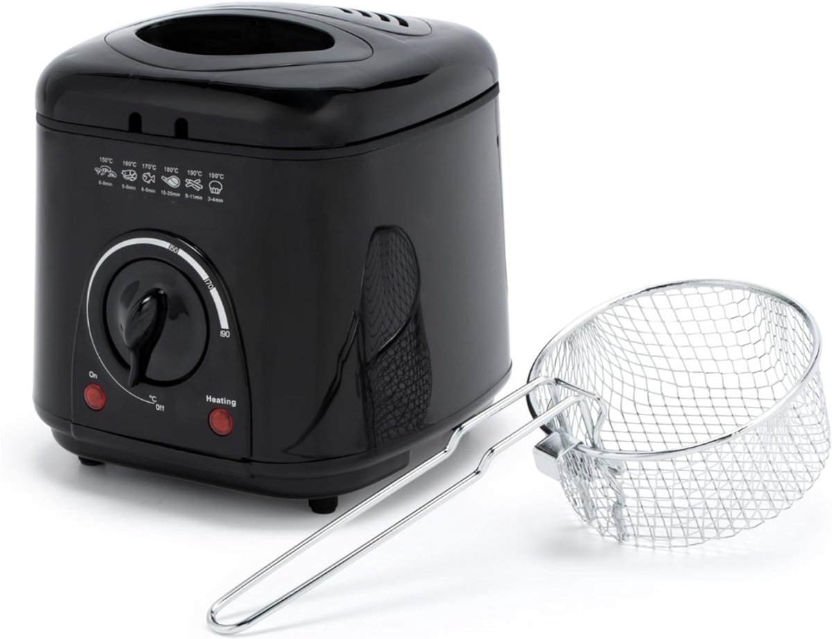 SNJY® Mini Airfryer met Dubbele Lade - 1 Liter - 950W - Zwart - Deze Informatie volgt nog - €79,95