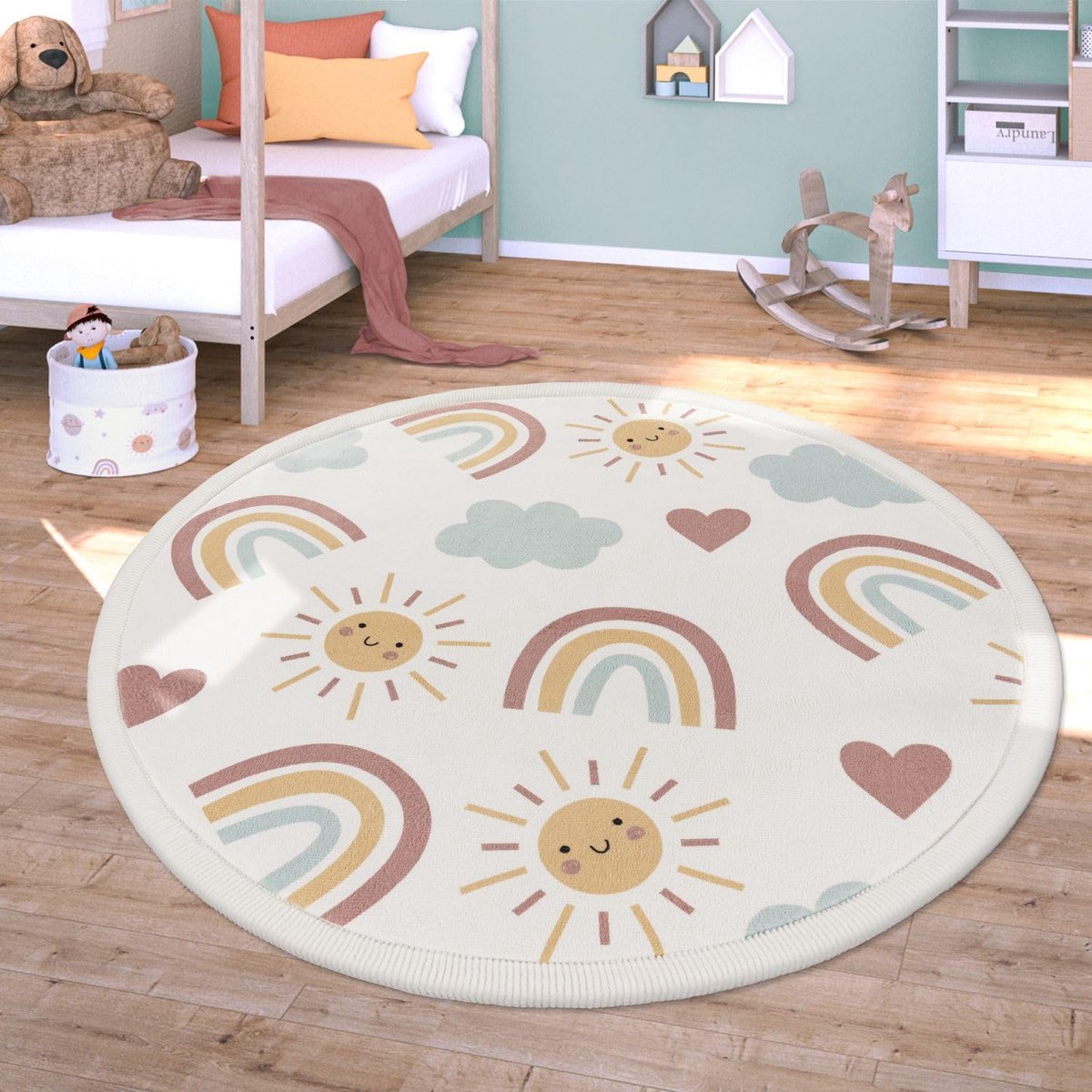 Kinderkamer Vloerkleed - Zachte Vloerbedekking - Spelen en Ontspannen - Antislip Onderkant