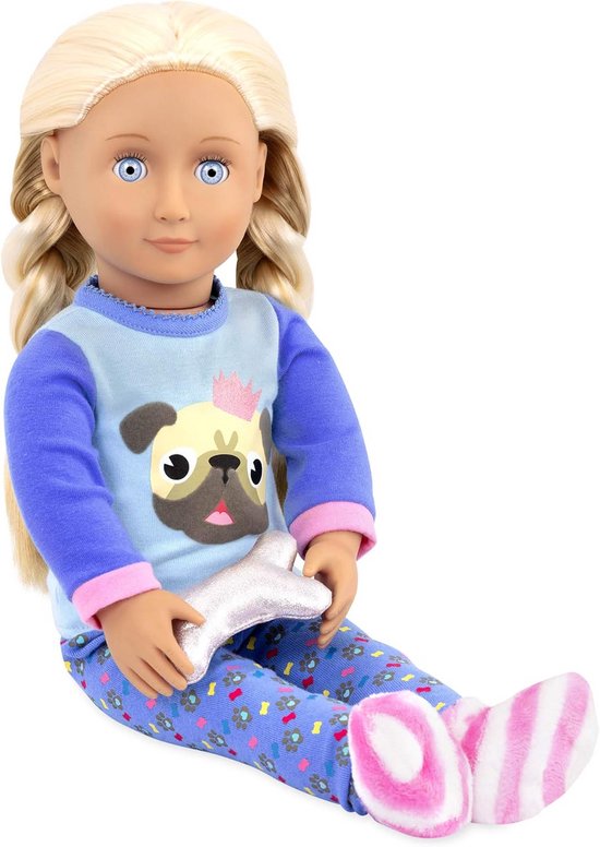 Pug-Jama Party Nachtkleding Set voor 46 cm Poppen van Merkloos — afbeelding 2