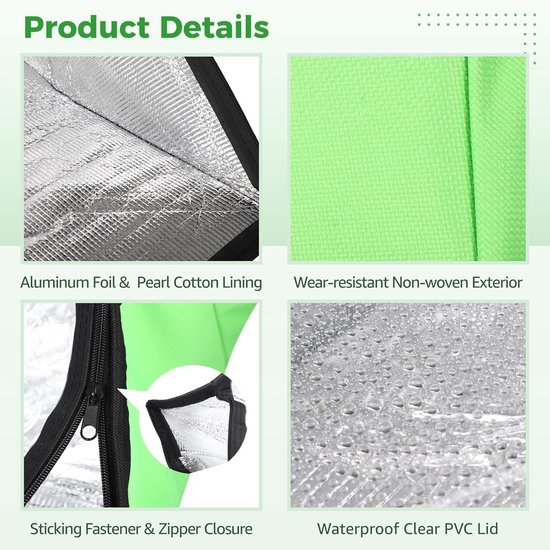 Opvouwbare Zonne Kookplaat - Outdoor Verwarming - Kamperen en Wandelen - Verwarming op Zonne-energie - Compact Opvouwbaar - Groen Zilver — afbeelding 4