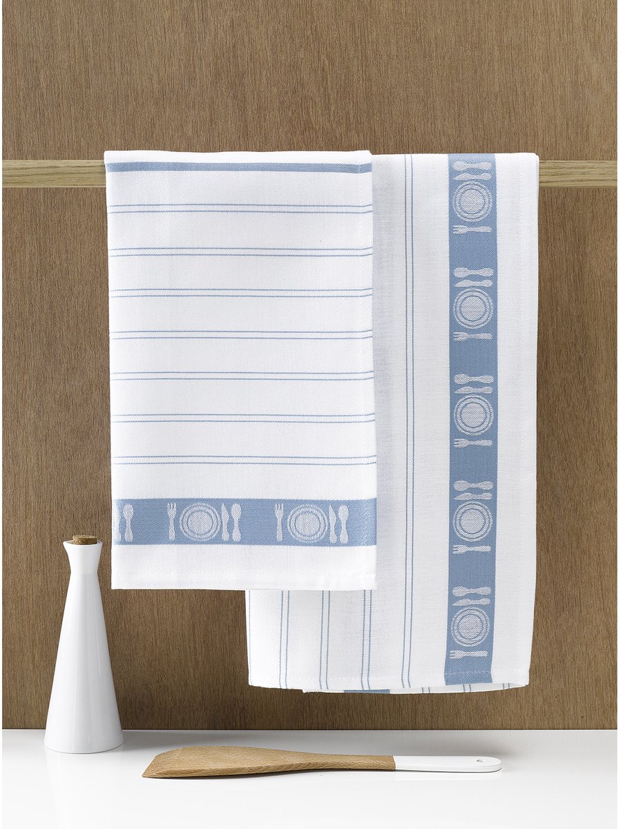 De Witte Lietaer Theedoek BML, Oxyde - 3 stuks - 65 x 65 cm - Katoen