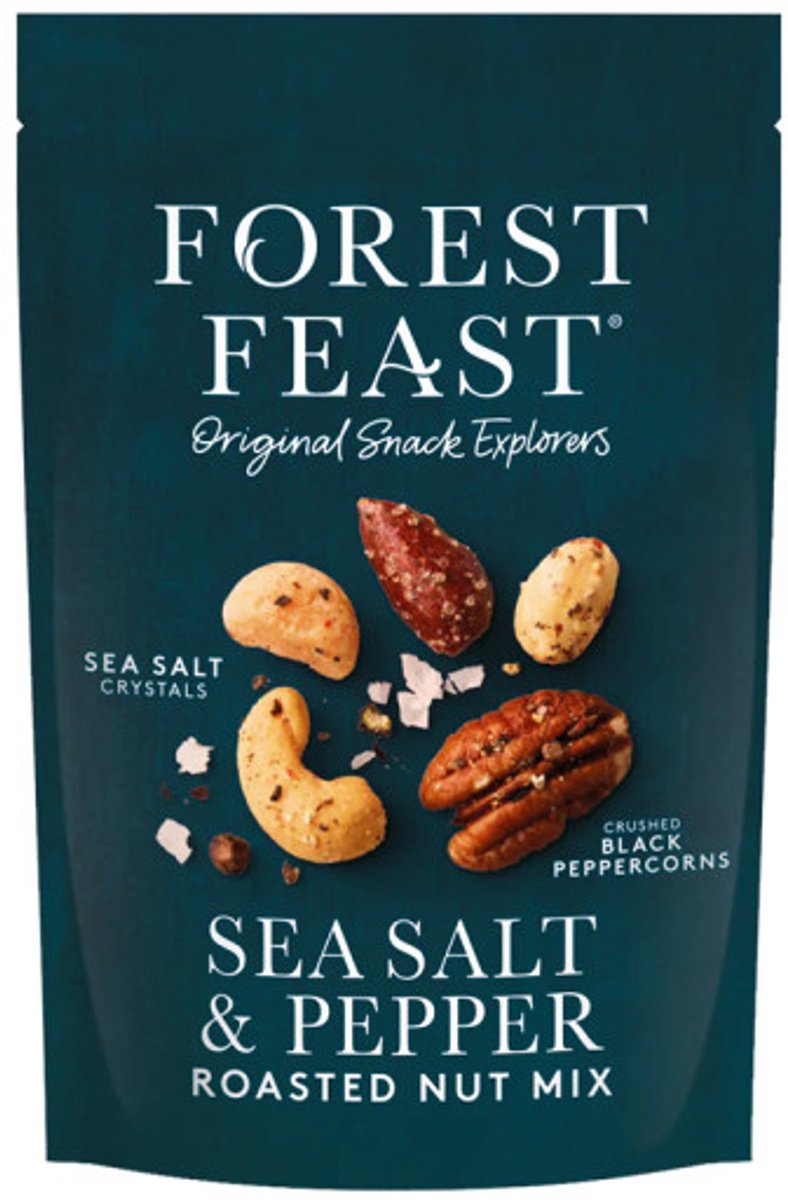 Forest Feast Sea Salt & Pepper geroosterde notenmix, 120 g
