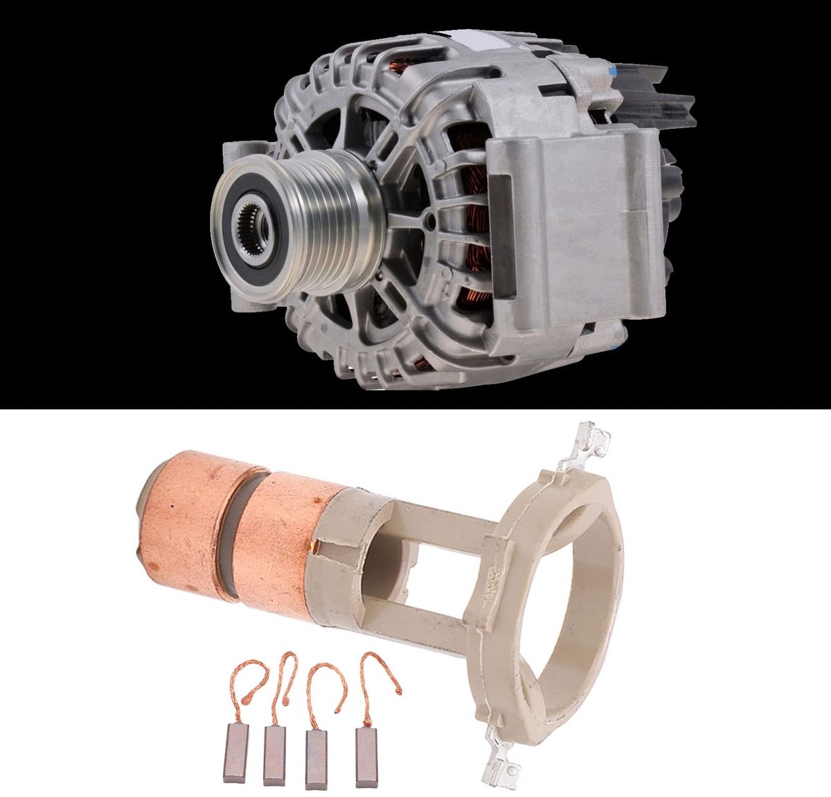 Dailygoods- Slipring Vervanging voor Valeo - Alternator Borstelset - Alternator Reparatieset - Koper/ABS - Artikelnummer 230090 - Hoogwaardige Auto-accessoires