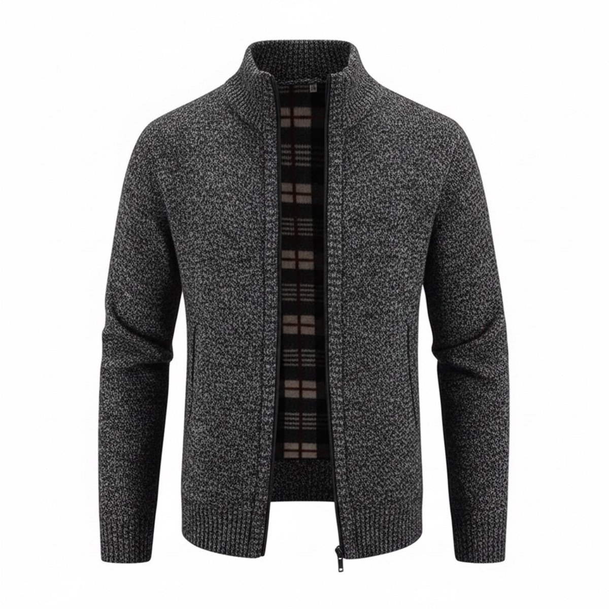 Herenvest gevoerd grijs gemêleerd maat 3XL