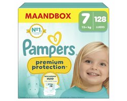Baby luiers - Kruipers luiers - Huidbescherming - Dubbele bescherming - Maat 7 128 stuks - Wit