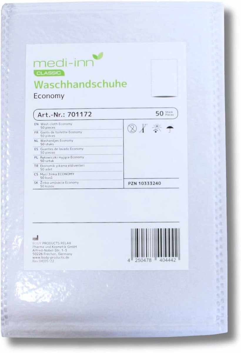Wegwerp washandjes - Zachte doekjes - Hygiënische verzorging - Pluisvrij materiaal - 15 x 23 cm - Wit