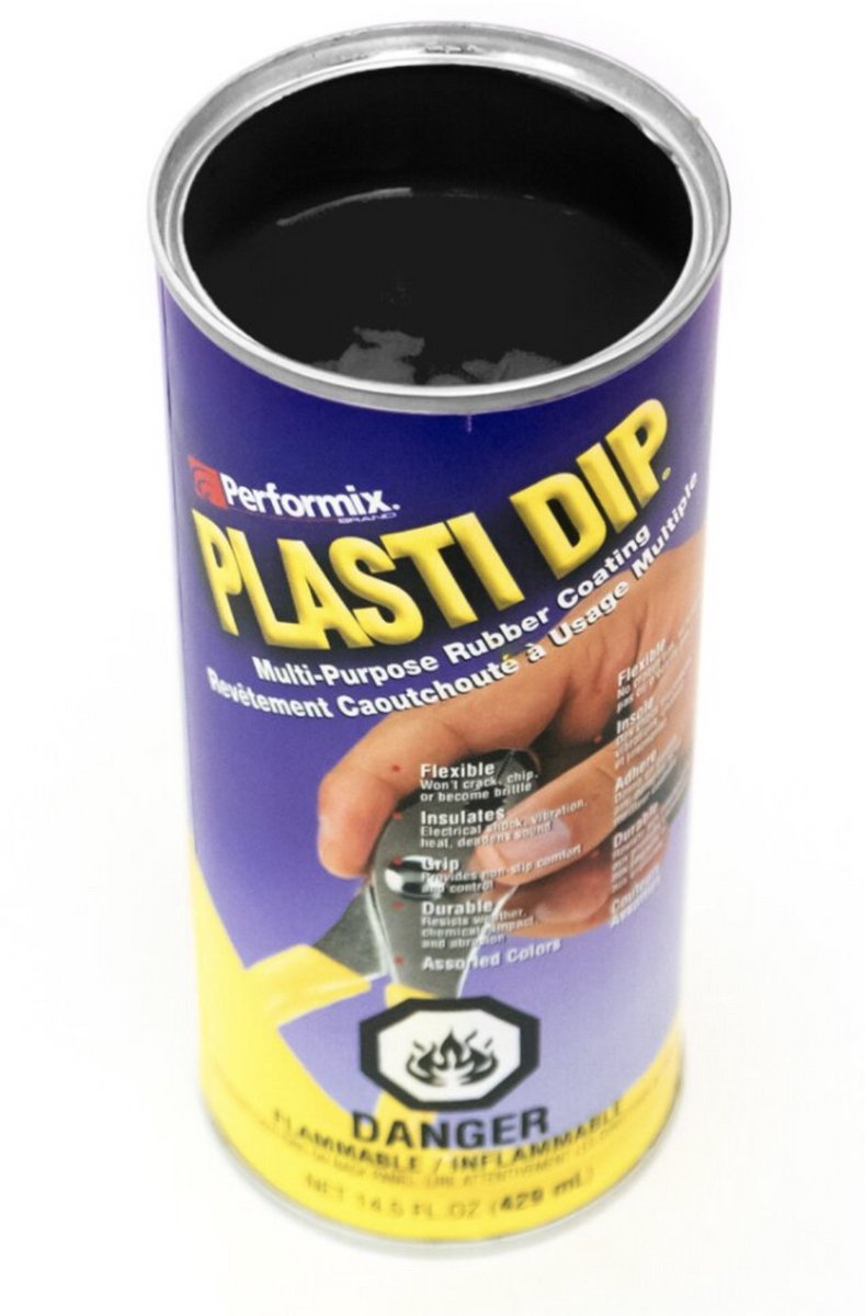 Plasti Dip Zwart 429 ml Blik – Vloeibaar Rubber – Afneembare Rubbercoating – Dip Coating – Voor Auto, Velgen, Gereedschap & DIY – Performix