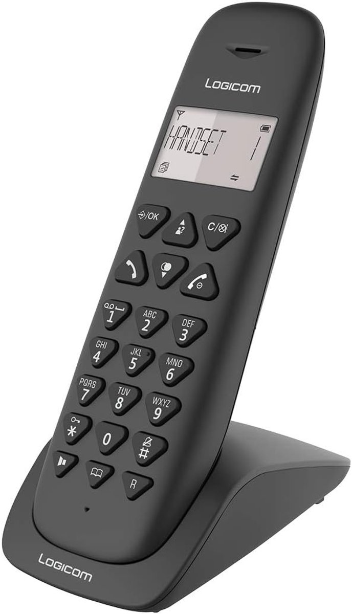 Draadloze telefoon - Vaste lijn - Thuis bellen - Energiebesparend - Tot 300m bereik - Zwart