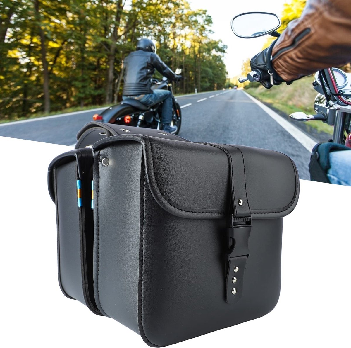 Dailygoods- Motorzadeltassen Waterdicht - PU Lederen Zijgereedschapstas - 2 Stuks - Achterzakken - Brede Toepasbaarheid - Voldoende Opslagruimte - Motortassen