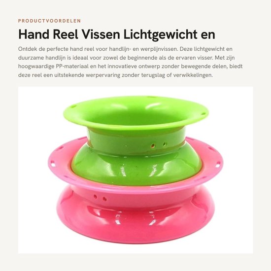 Dailygoods - Hand Reel Vissen - Lichtgewicht en Duurzaam Ontwerp - Vintage Kite Line Winder - Handlijn Vissen - Geschikt voor Vrijetijdsvissers - 4 Ma van Dailygoods — afbeelding 4