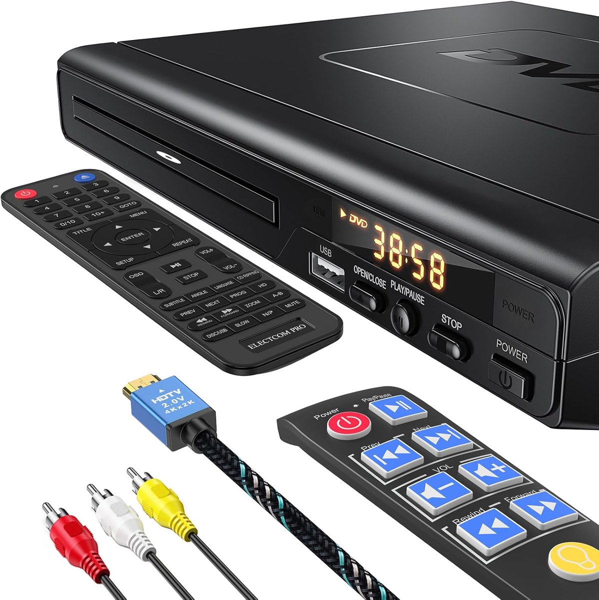 Dvd Speler - Cd Speler - Thuis Films Kijken - Regiovrij Afspelen - Compact Formaat - Zwart