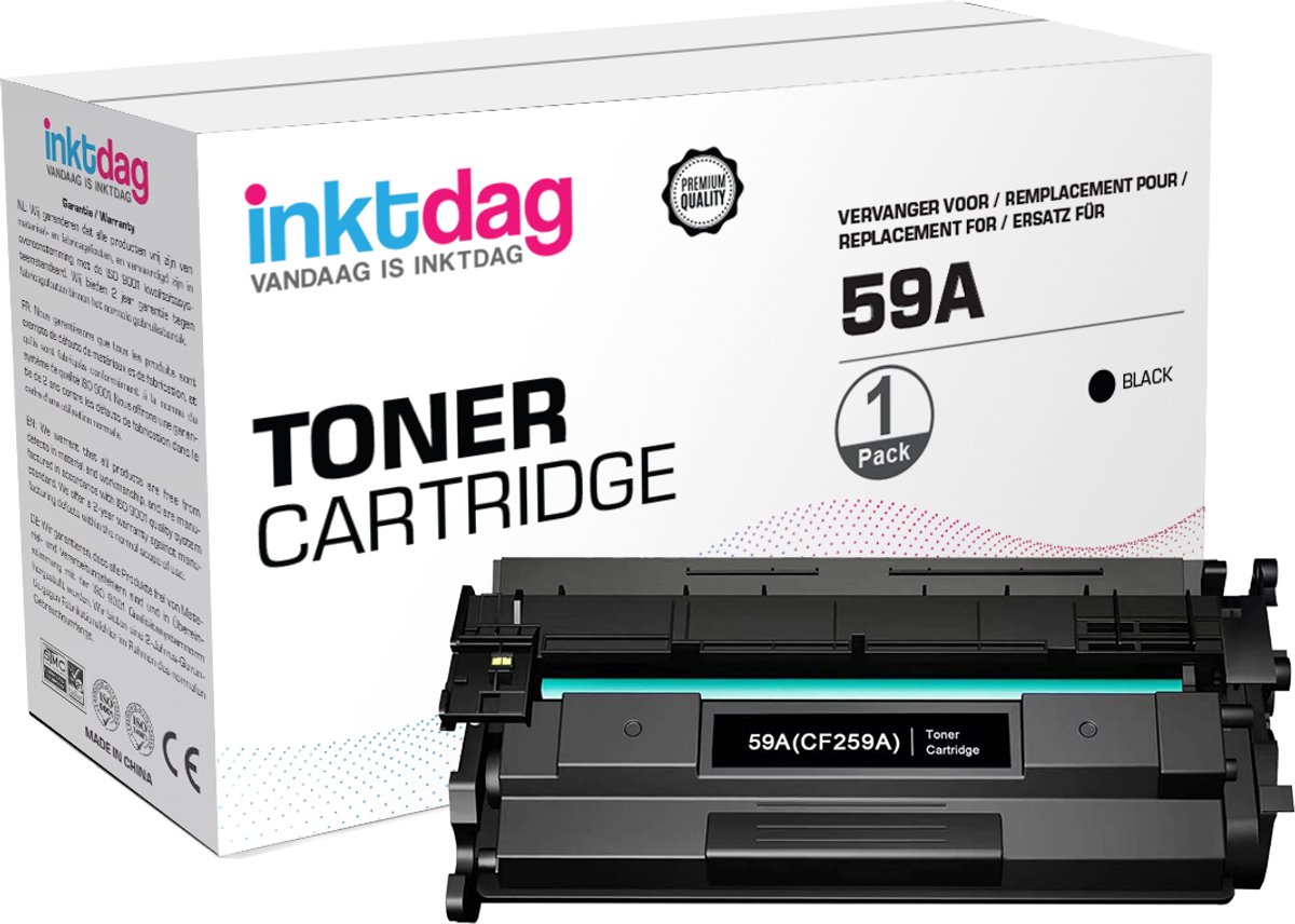 Inktdag 59X with Chip Compatible with HP 59X CF259X CF259A 59A Toner for LaserJet Pro M404dn MFP M428dw M428fdw M428fdn M404dw M304 with High Yield 10,000 Pages Single Pack