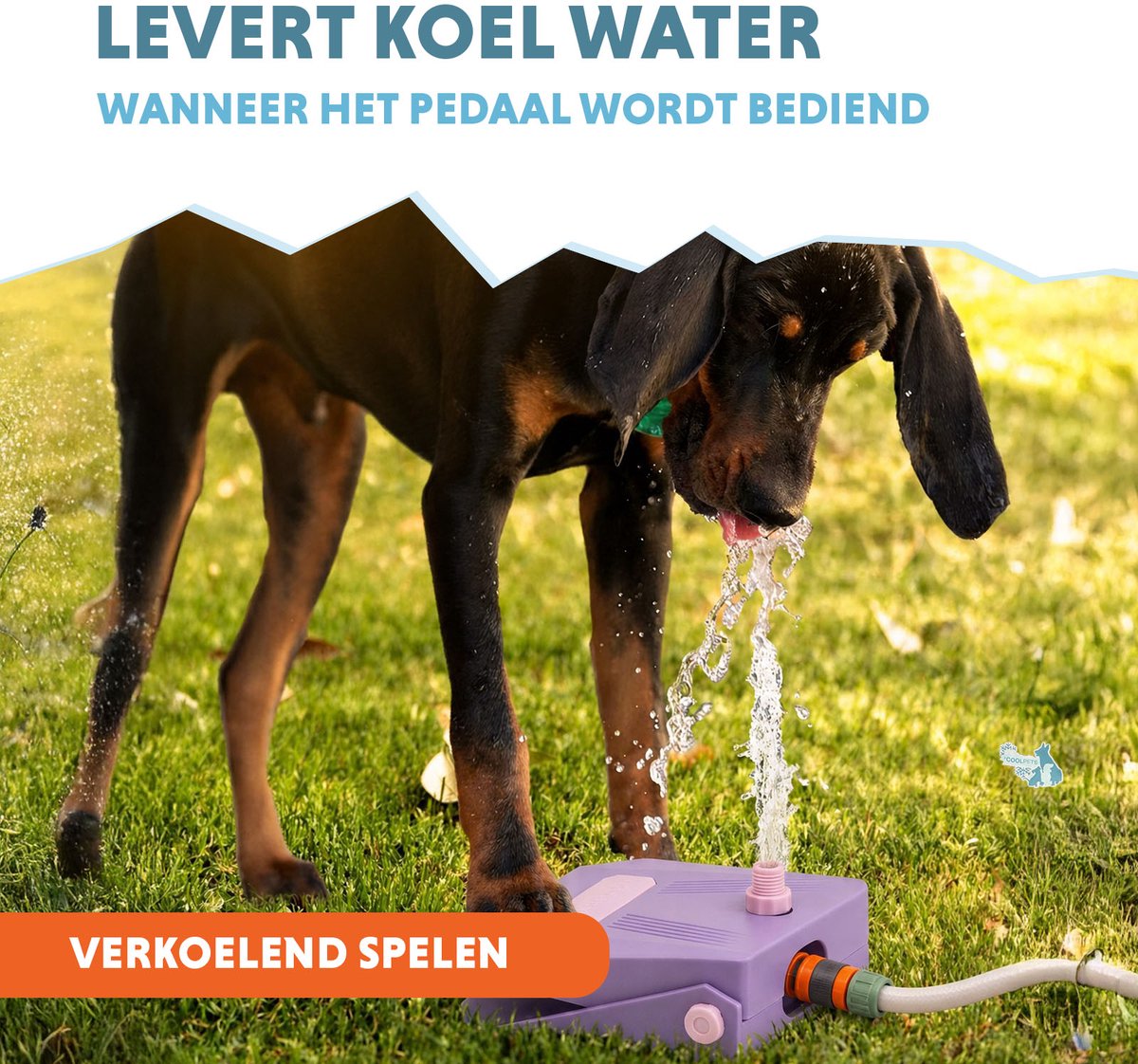 Hofman Animal Care CoolPets Waterfontein Hond Tuinslang - Lila thumbnail 3