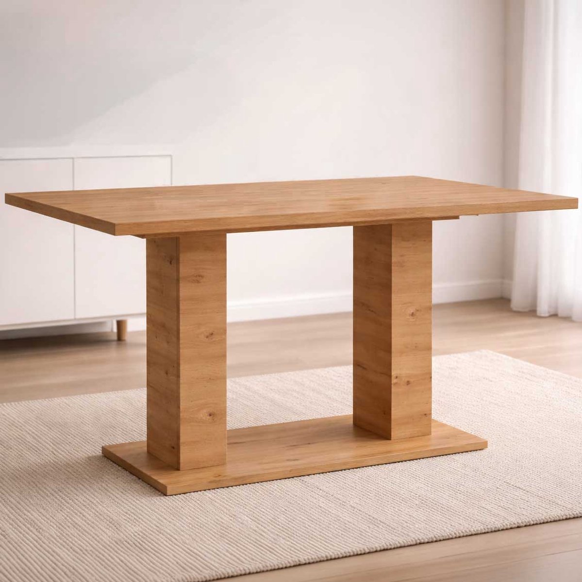 Uitschuifbare Eettafel Motion Emob - Artisan Afwerking - 150-190x76x90 Cm