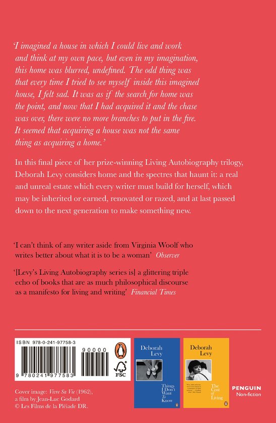 Couverture de livre avec citations. Montre les livres de Deborah Levy : 'Things I Don't Know' et 'The Cost of Living'.