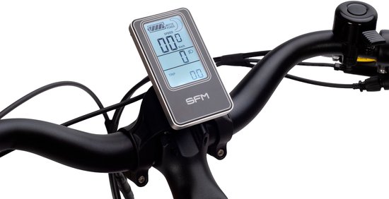 saxxx Comfort Plus 4.0 -28 inch elektrische stadsfiets - actieradius tot 90 km - voorwielmotor - 36V 418Wh accu - 95%Vooraf Geassembleerd Stadsfiets - Shimano 7-speed naafversnelling - LCD-display - Zwart mat van Saxxx — afbeelding 3