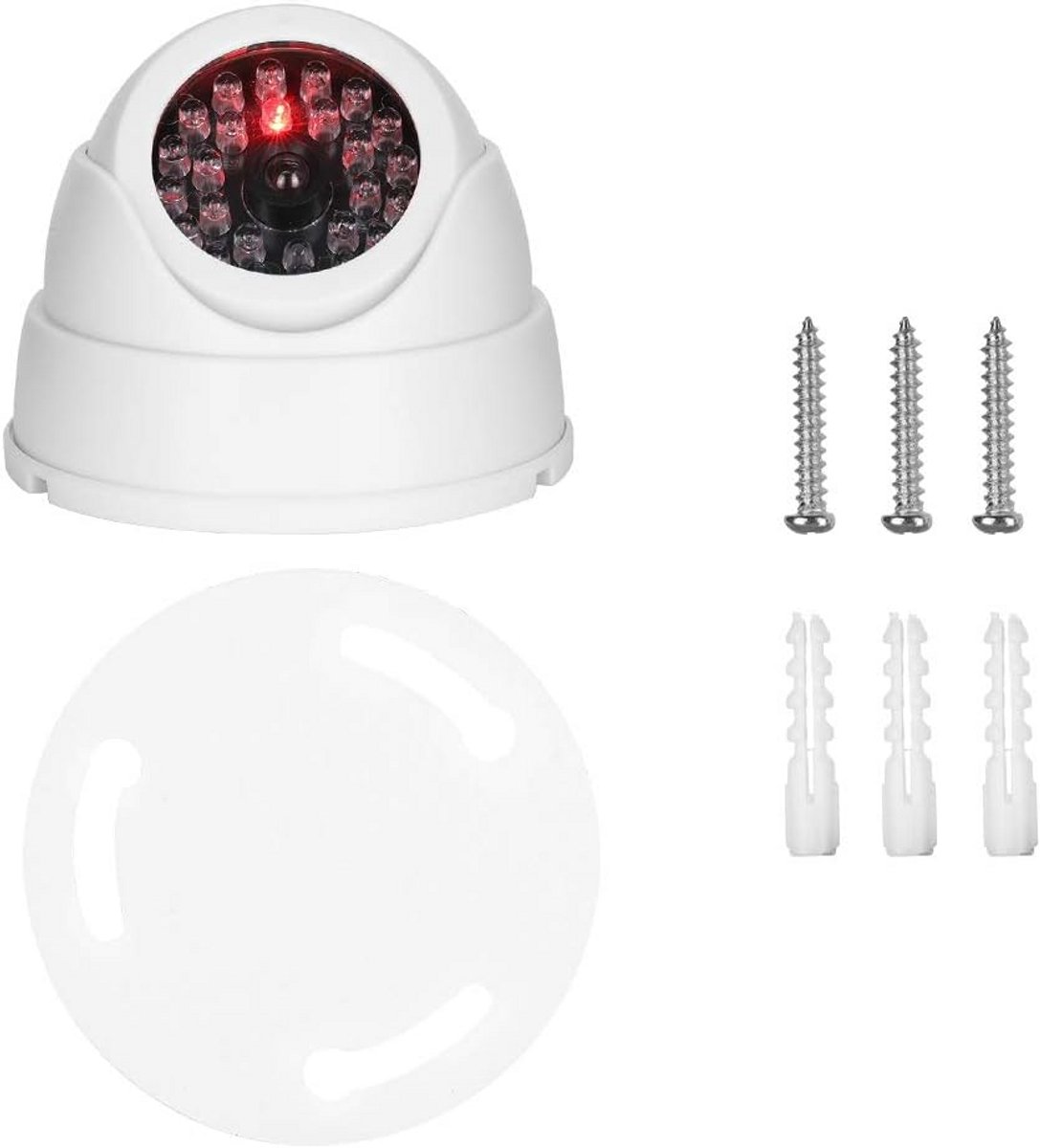 Dome Camera - Dummy Camera - Beveiliging Huis - Knipperende LED - 1x1x1 cm - Wit
