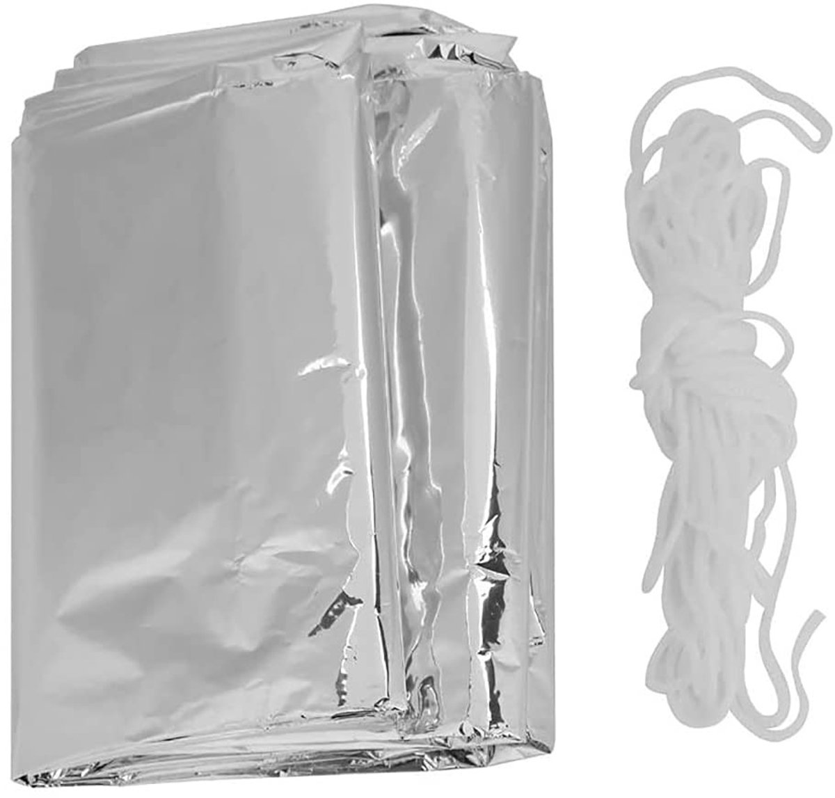 Dailygoods- Noodtent Waterdicht - 2-Persoons Thermisch Mylar - Herbruikbaar Onderkomen - Wandelen/Kamperen - Compact Inpakbaar - Reflecteert 90% Lichaamswarmte - Noodschuilplaats