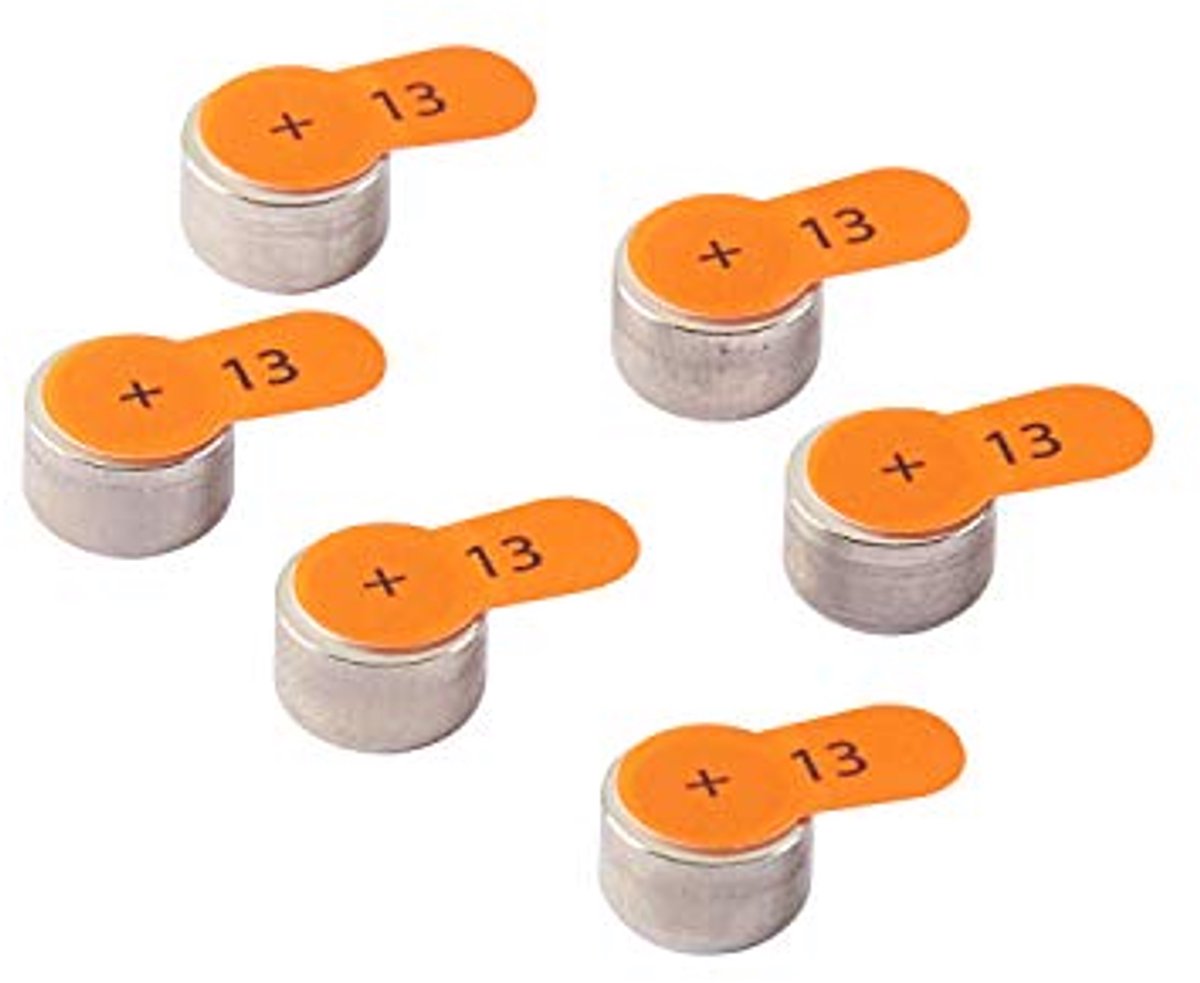 Gehoorapparaat Batterijen - Knoopcel Batterijen - Dagelijks Gebruik - Zink-Lucht Technologie - 6 Stuks - Oranje
