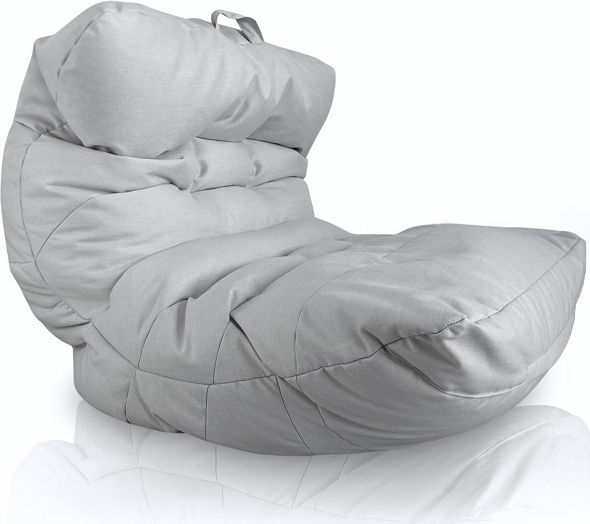 Luxe Zitzak - Bean Bag Stoel - Ontspannen Buiten - Waterbestendig Materiaal - 90 x 90 x 80 cm - Donkergrijs