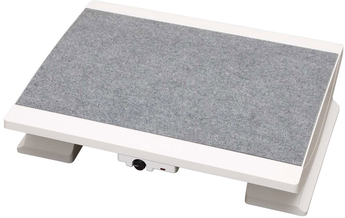 MAUL Voetensteun MAULpro 45 x 39 cm Naaldvilt hoogte verstelbaar verwarmd wit