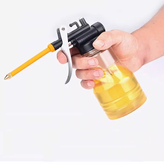 Hogedruk oliespuit - Oliekan - Drukspuit - Smeermiddelreservoir - Oliespuit - Geschikt voor machineonderhoud - Lagers - Onderhoud van apparaten - Transparant - 7*16 cm - 250 ml — afbeelding 3