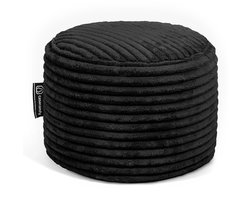 Casacomfy Poeffie - Poef - Rond - Corduroy - Ø 45 cm - Zwart