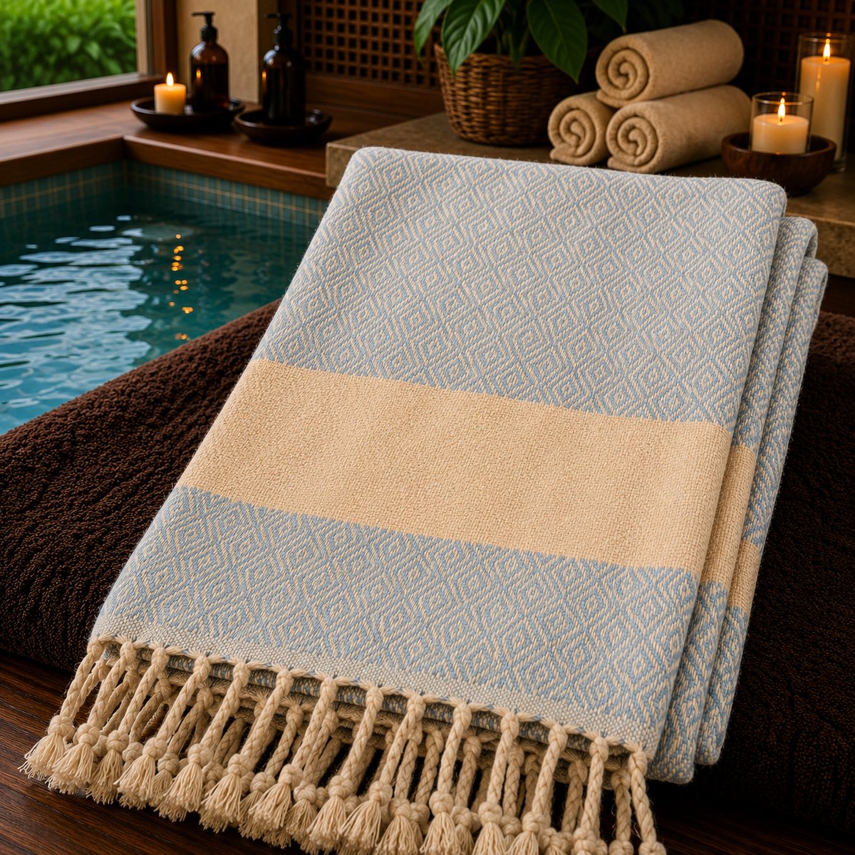 100% Natuurlijke Katoenen Elmas Peshtemal Badhanddoek Turkse Handdoek Hammam Strandlaken
