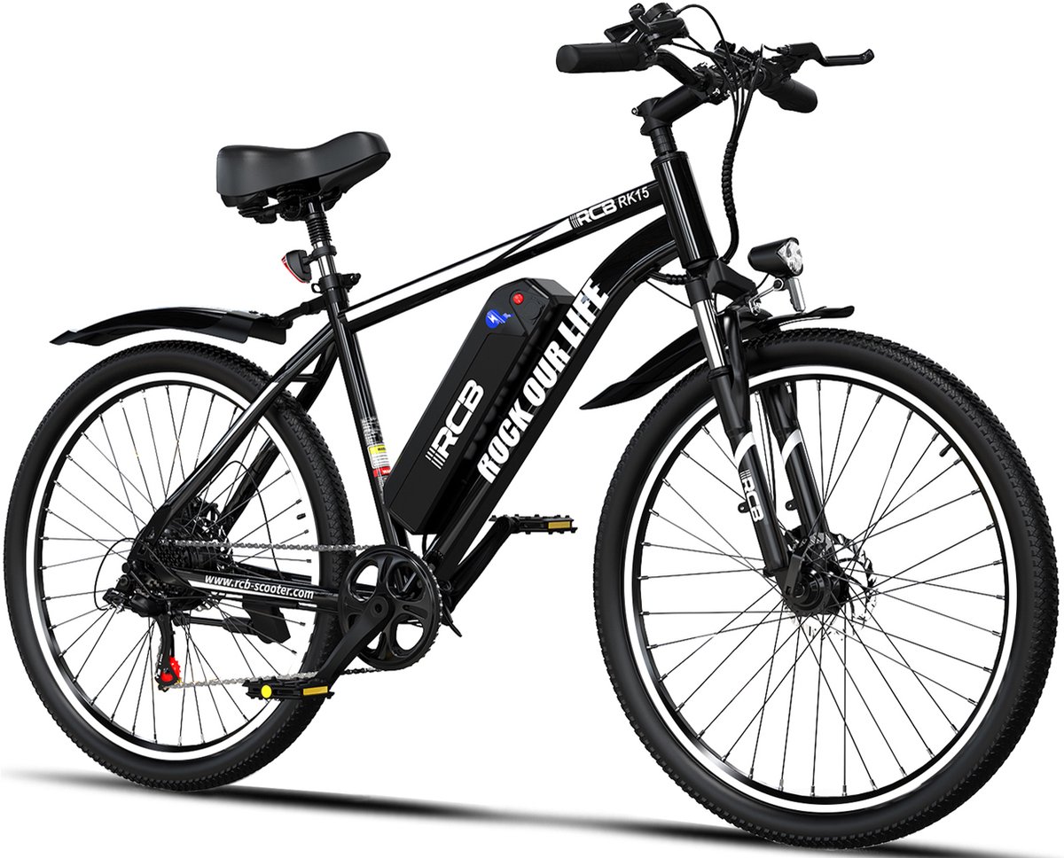 Bol.com RCB Elektrische Fiets | Trendy 26 Inch City Commuter EBike | 250W Motor | 25 km/u | 7-Speed | APP | zwart aanbieding