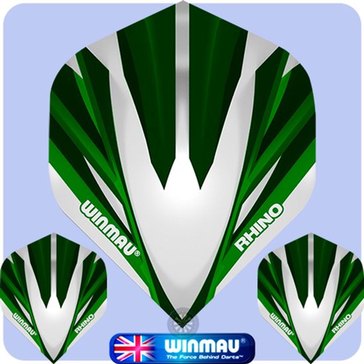 Winmau Rhino Green standaard flights.