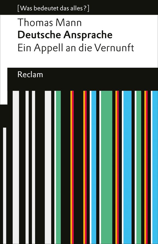 Reclams Universal-Bibliothek - Deutsche Ansprache. Ein Appel ... - cover