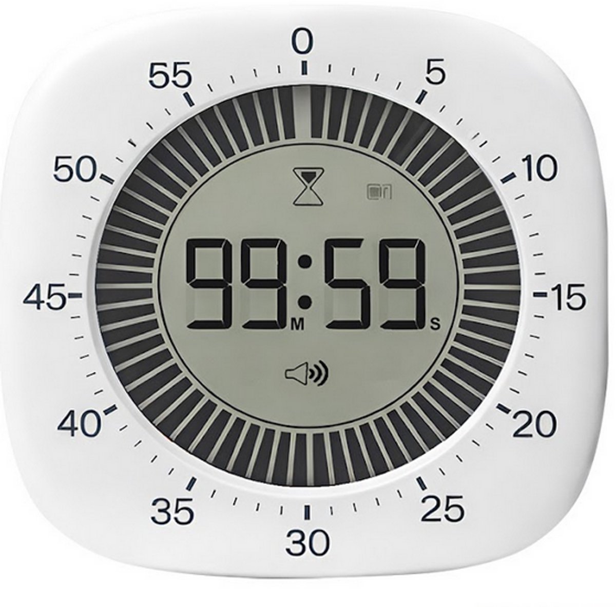 Lowell JT-5416B, een digitale kookwekker en stopwatch Just a Minute Timer / Wit / met alarm