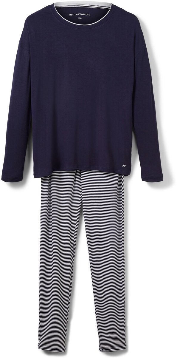 Tom Tailor Pyjamaset met gestreepte broek - blue ring