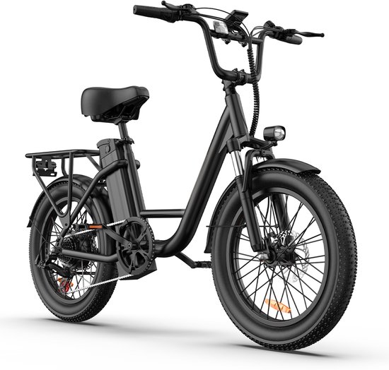 Qekud E20 Elektrische Fiets - 20" Vetbanden - 48V 13Ah Accu - 100km Bereik - Shimano 7 Versnellingen - Zwart van Qekud E20 Elektrische — afbeelding 4