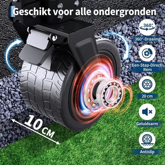 Archi Bolderkar - Strandkar met Wielen en Handvat - Bolderkar Opvouwbaar - 600D Oxford - Voor Strand, Tuin en Kamperen - Tot 100kg — afbeelding 5
