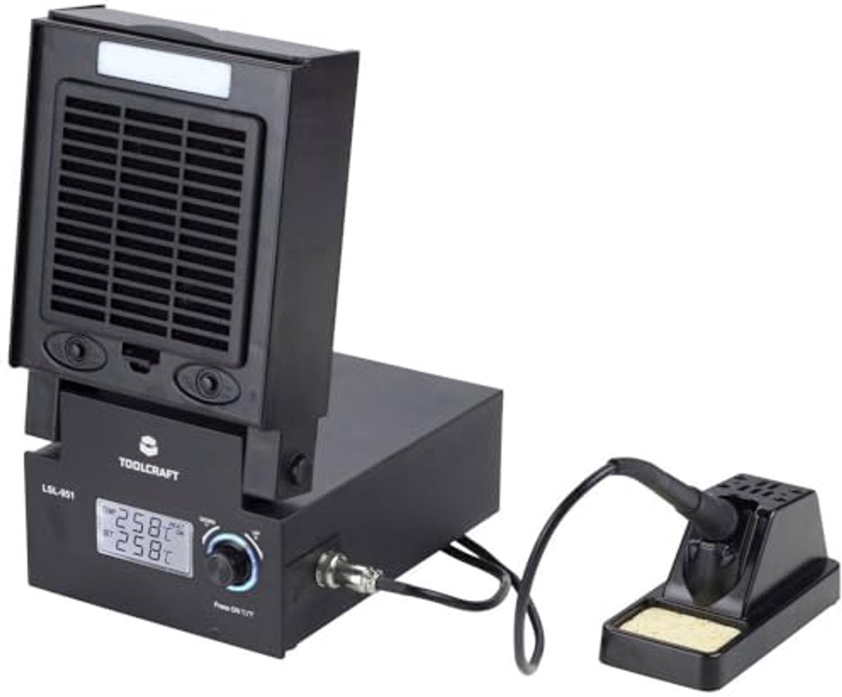 Soldeerstation - Soldeerapparaat - Elektronica Reparatie - Met Rookafzuiging - 80 W - Meerkleurig