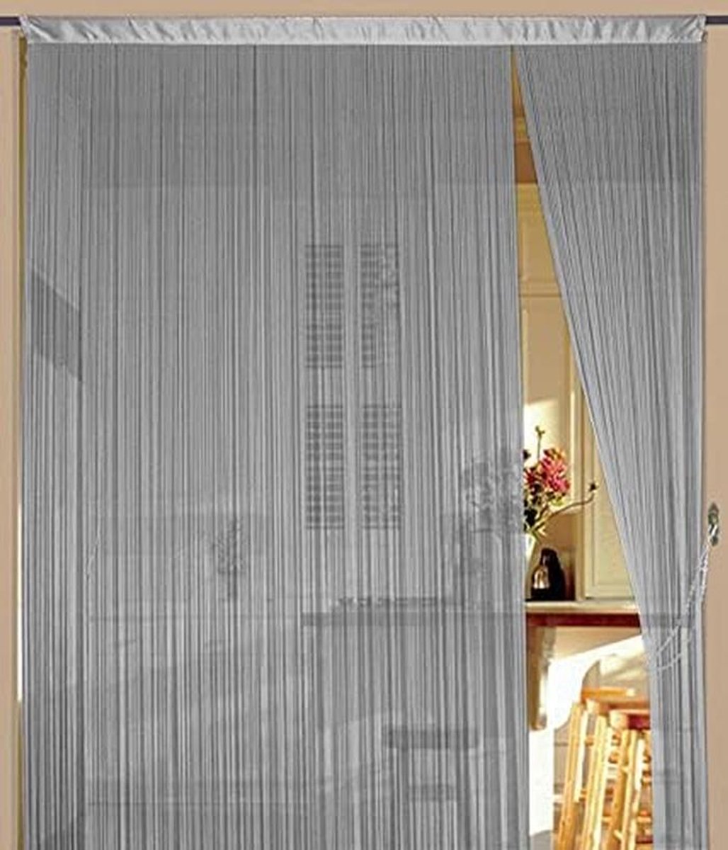 Draadgordijn - Draad gordijn - Ruimte Verdelen - 500 draden per meter - 90 x 240 cm - Zilver