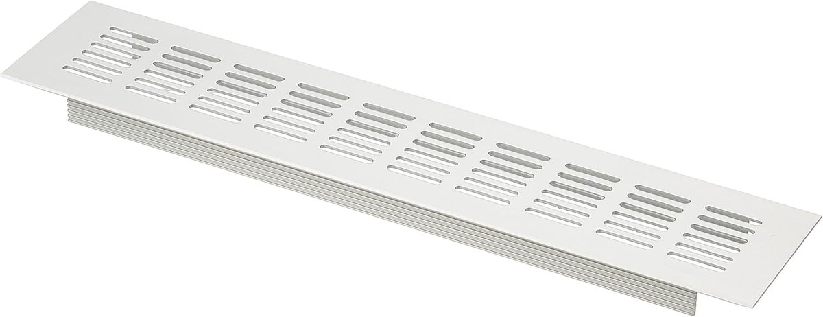 Inbouwrooster Aluminium - Ventilatierooster Rechthoekig - Ventilatie Verbeteren - Geringe Dikte - 280x60 mm - Grijs
